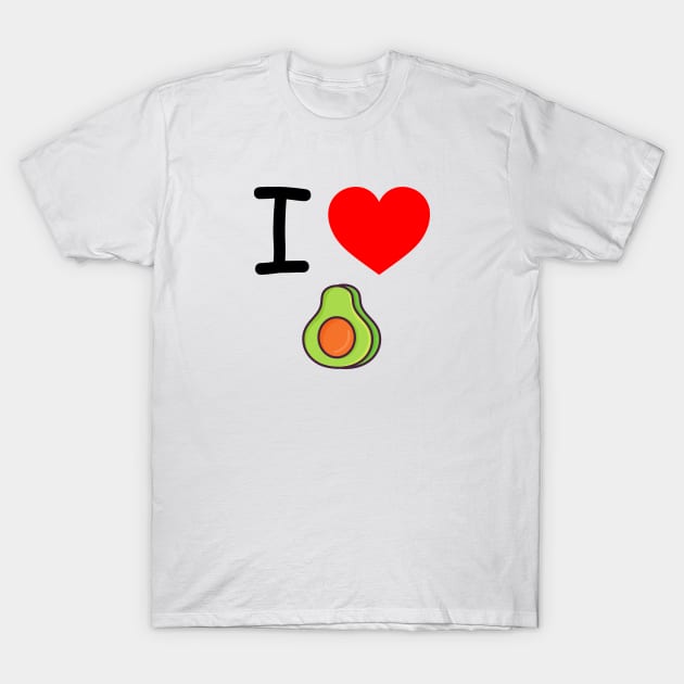 I Heart Avocados T-Shirt by EmoteYourself